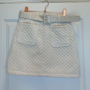 Quilted Skirt with Belt NWT